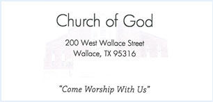 Church of God notecard