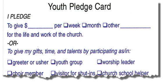 Youth Pledge Card #60100-3