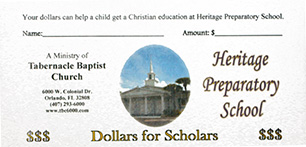 Dollars for Scholars Custom Quickie Pew Envelope